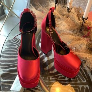 Elegant hot pink Platform Heels